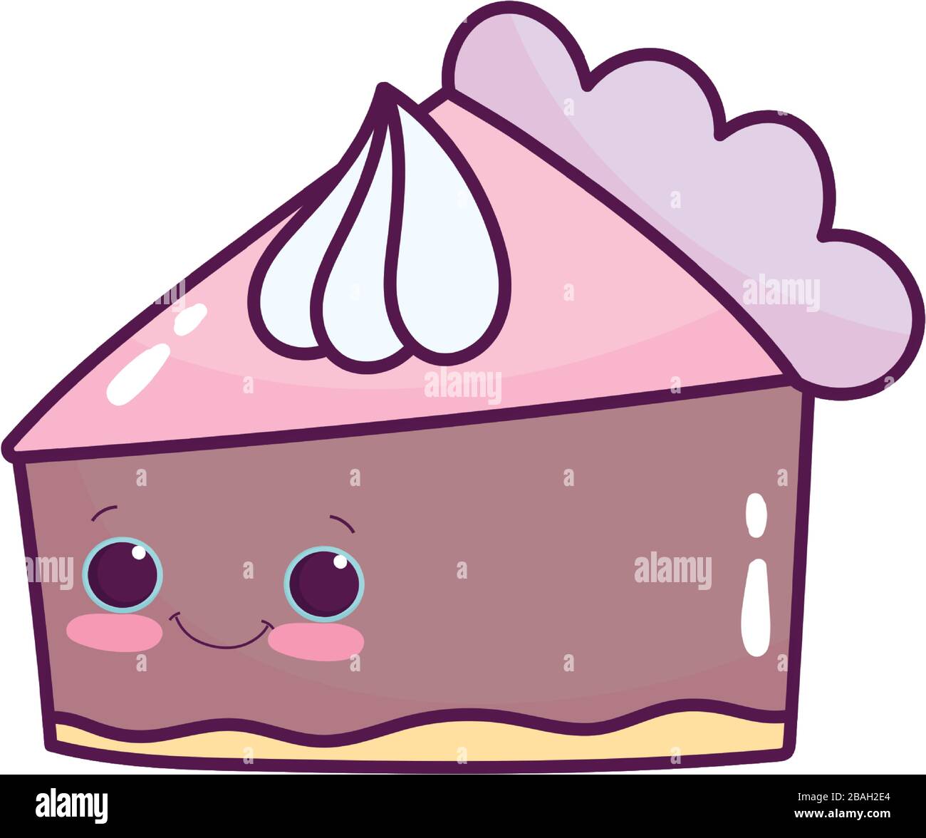 Slice Cake Chocolate Stock Vector Images Alamy