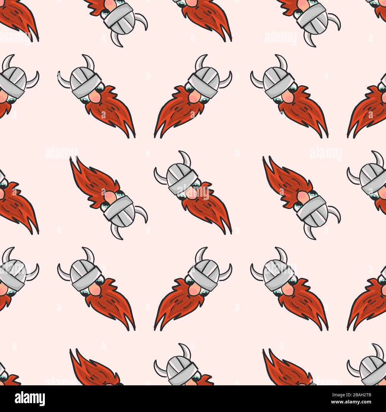 Vikings pattern, illustration, vector on white background Stock Vector