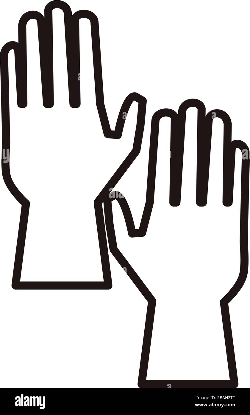 rubber gloves line style icon Stock Vector Image & Art - Alamy