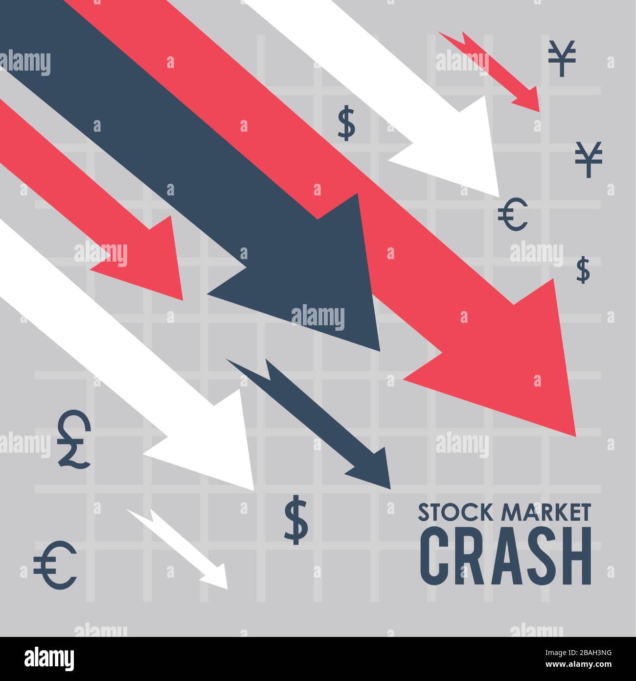 stock market crash with arrows down Stock Vector Image & Art - Alamy