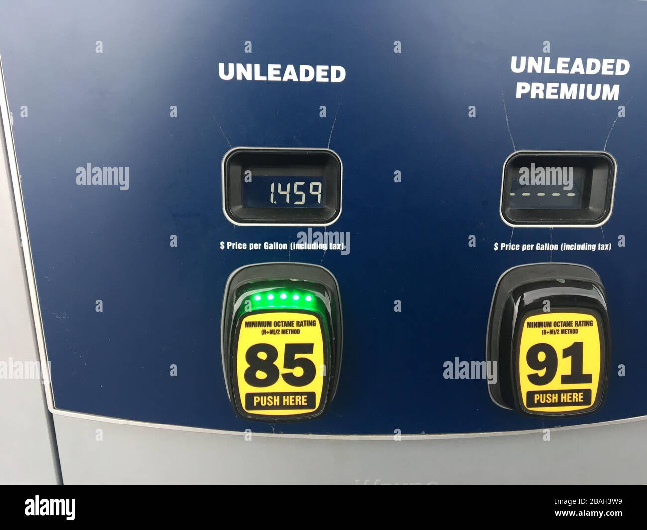 Cheap Gas Prices Amid the COVID-19 Outbreak - Sams Club, Stapleton, Denver, Colorado, USA Stock Photo