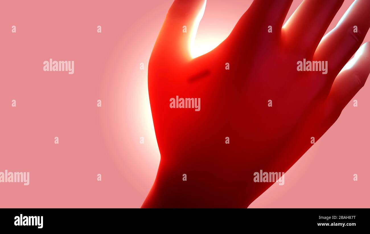 Microchip implanted in human hand, illustration Stock Photo Alamy