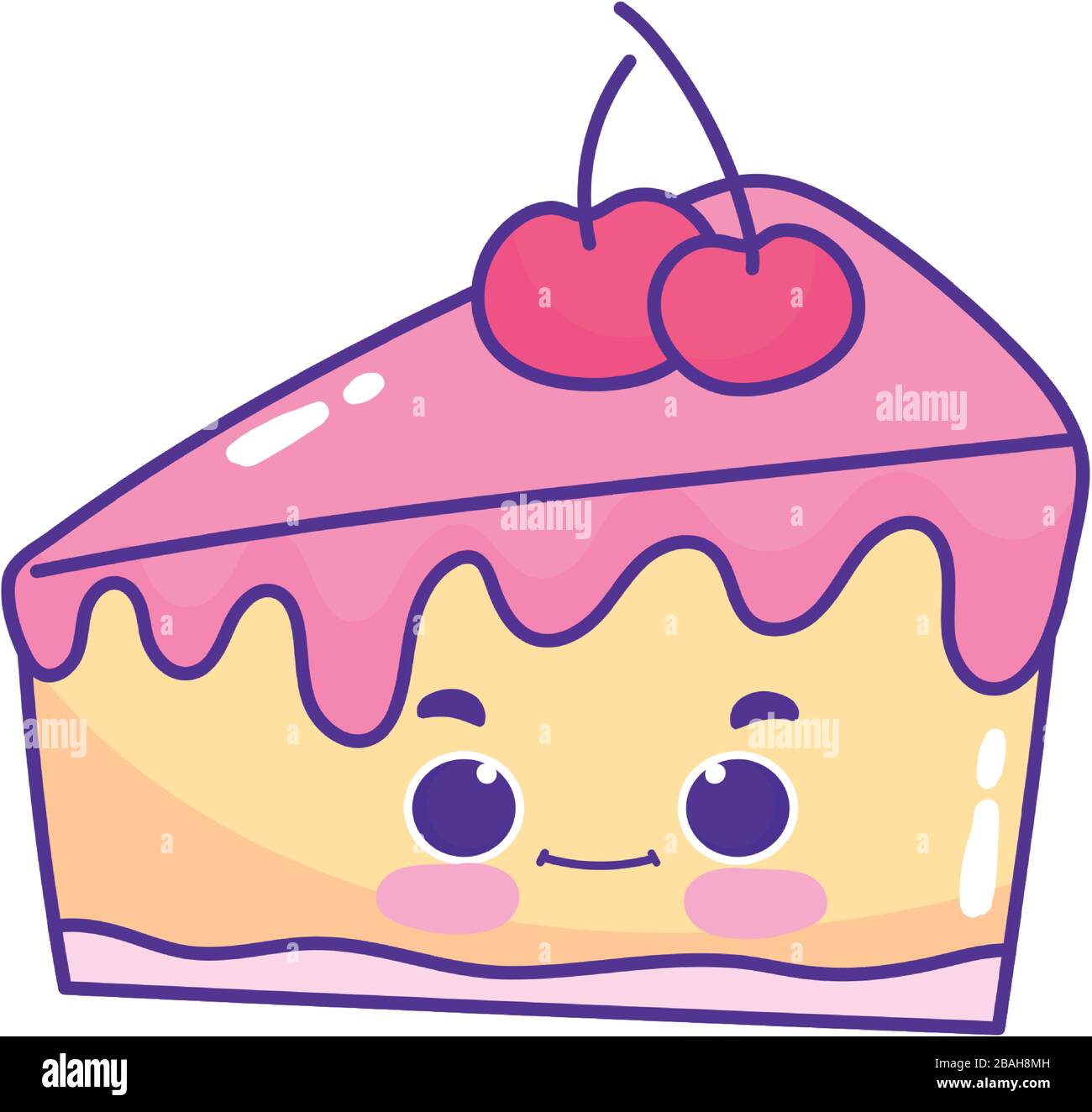 Cute Birthday Cake Cartoon