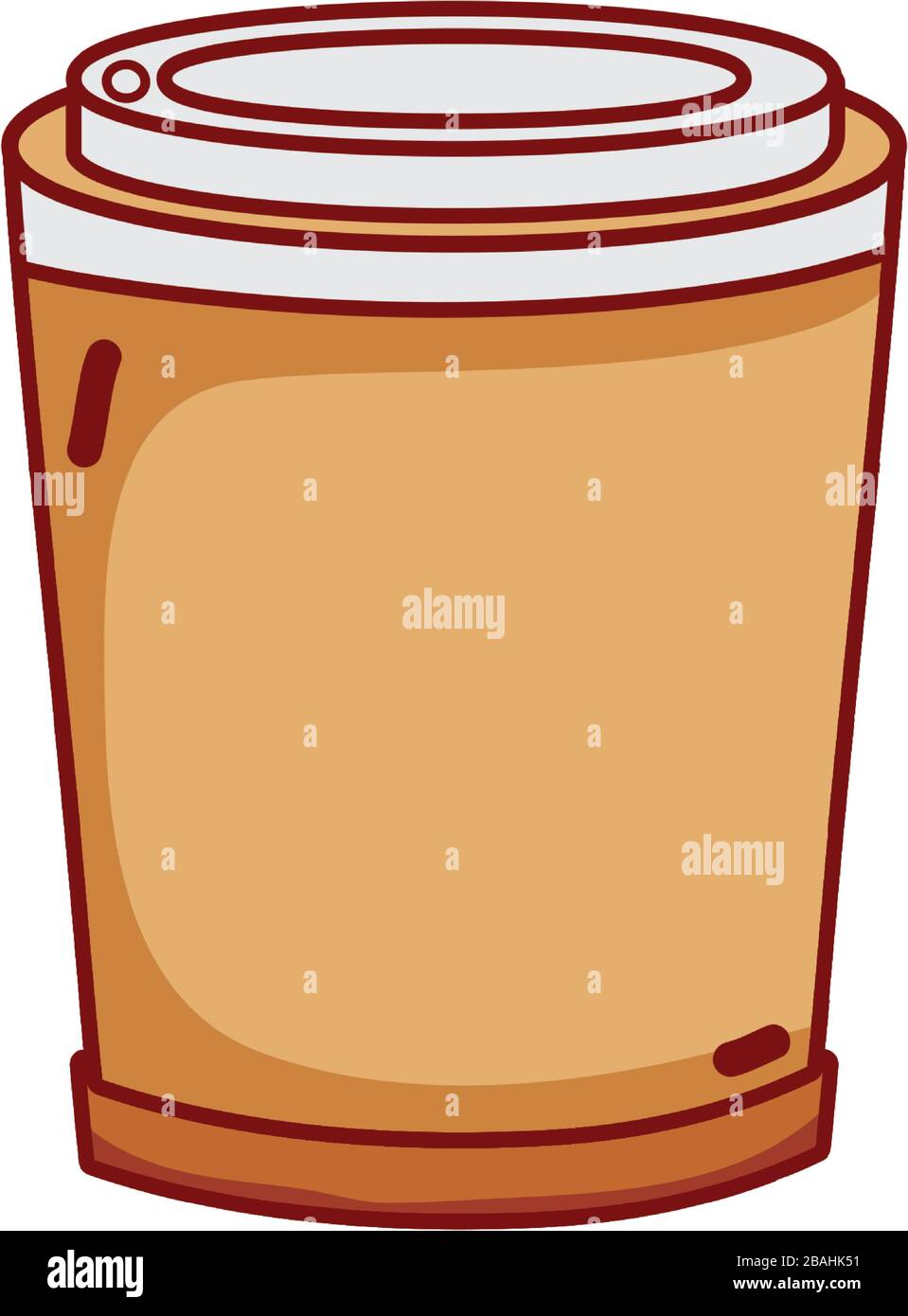fast food disposable paper cup cartoon isolated icon vector ...