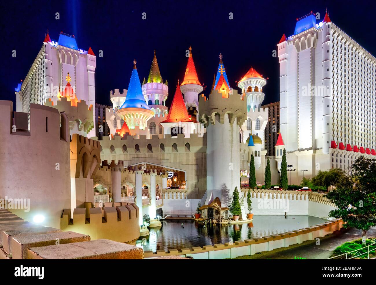 The Excalibur casino complex along The Strip in Las Vegas, Nevada, USA. Stock Photo