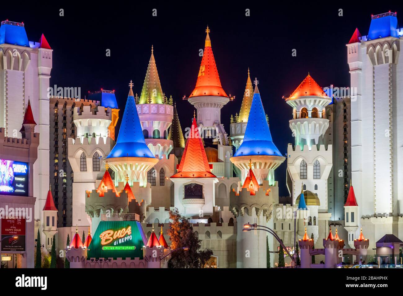 The Excalibur casino complex along The Strip in Las Vegas, Nevada, USA. Stock Photo