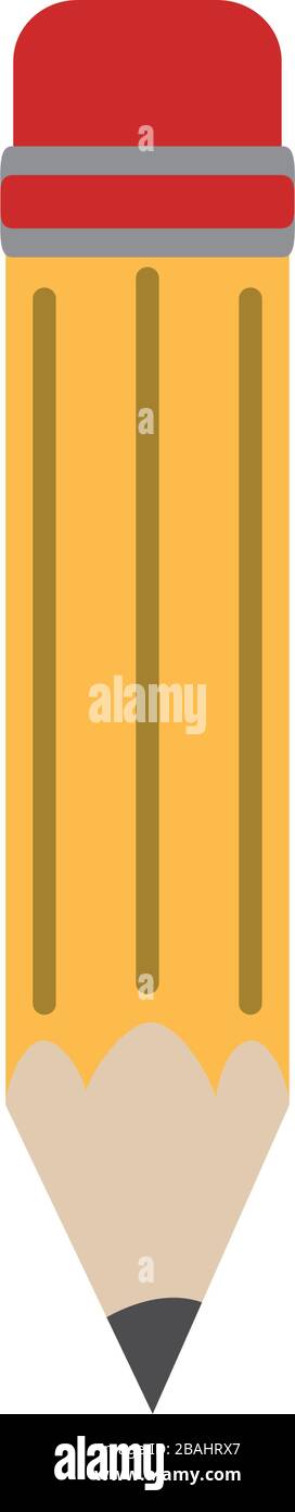 pencil write supply home education vector illustration flat style icon ...