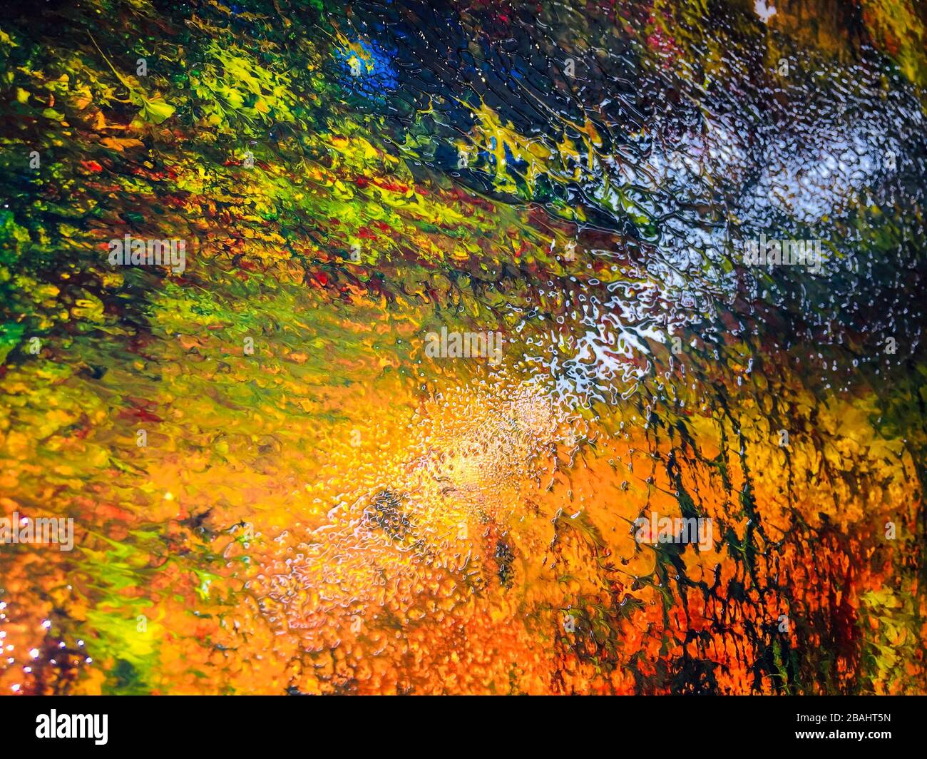 Abstract colorful background. hand draw  Oil painted on paper. thick surface of strokes Stock Photo