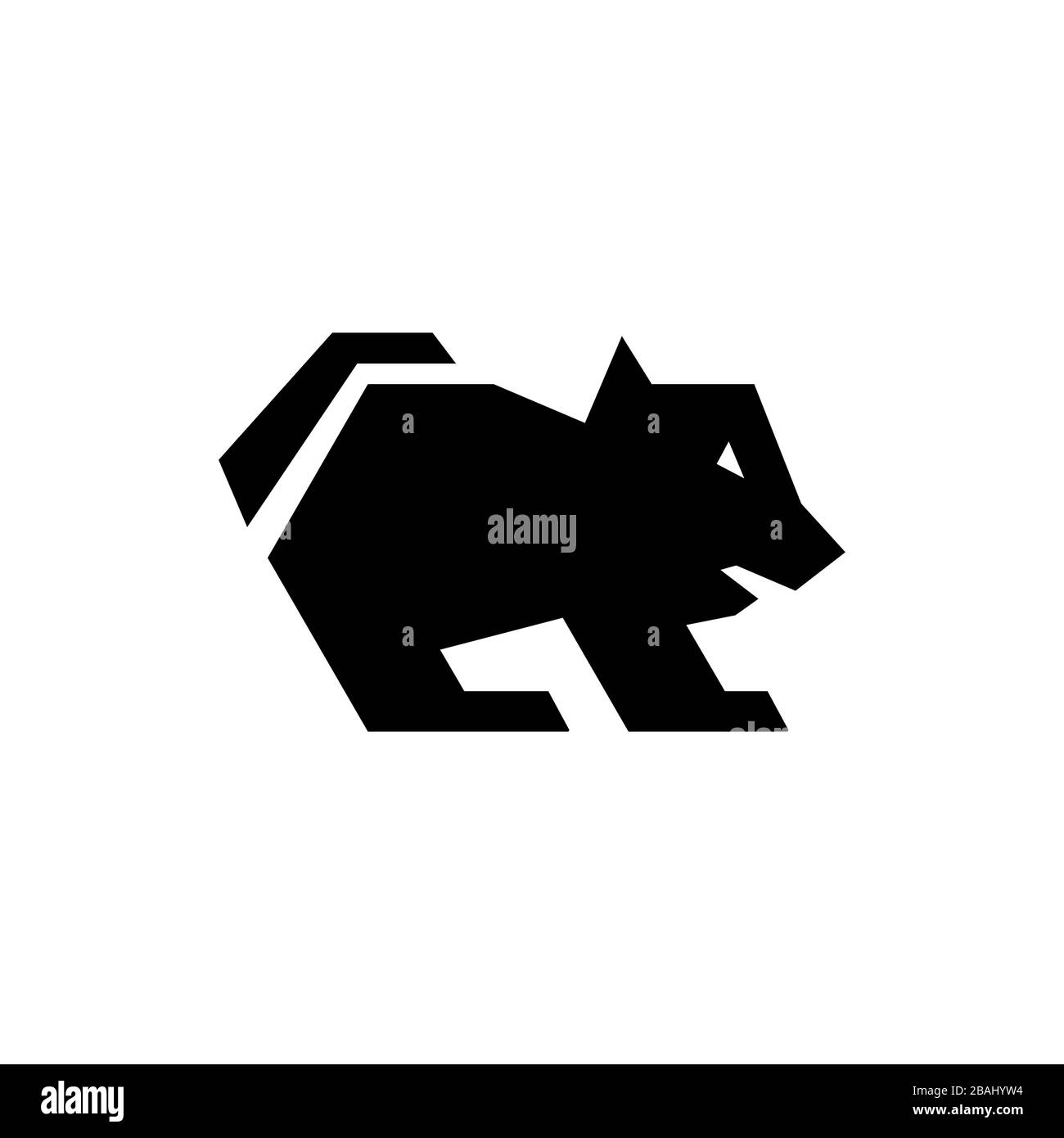 silhouette of tasmanian devil logo icon vector illustration Stock Vector
