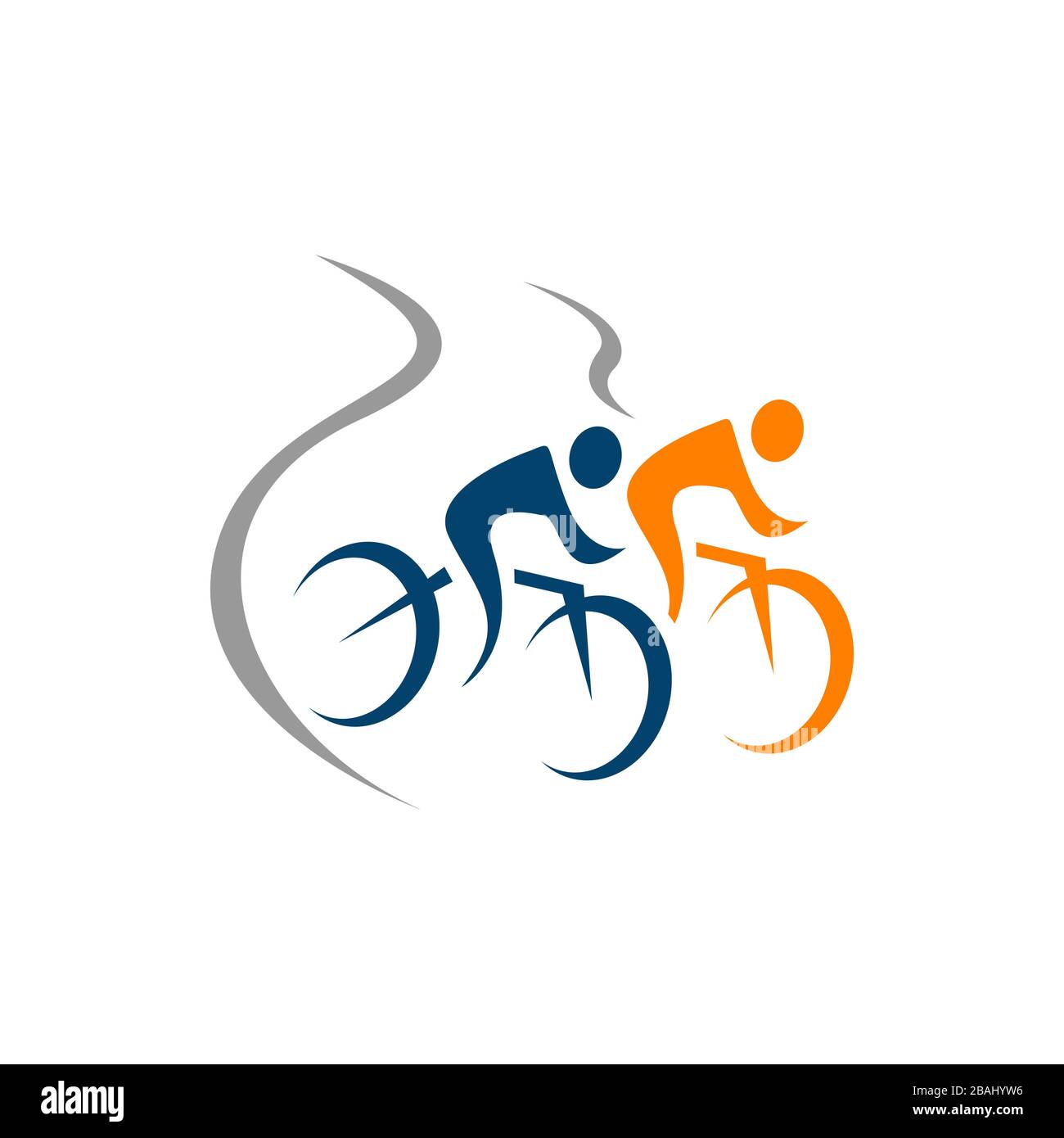 great custom creative biking race cycling logo design vector symbol illustration Stock Vector
