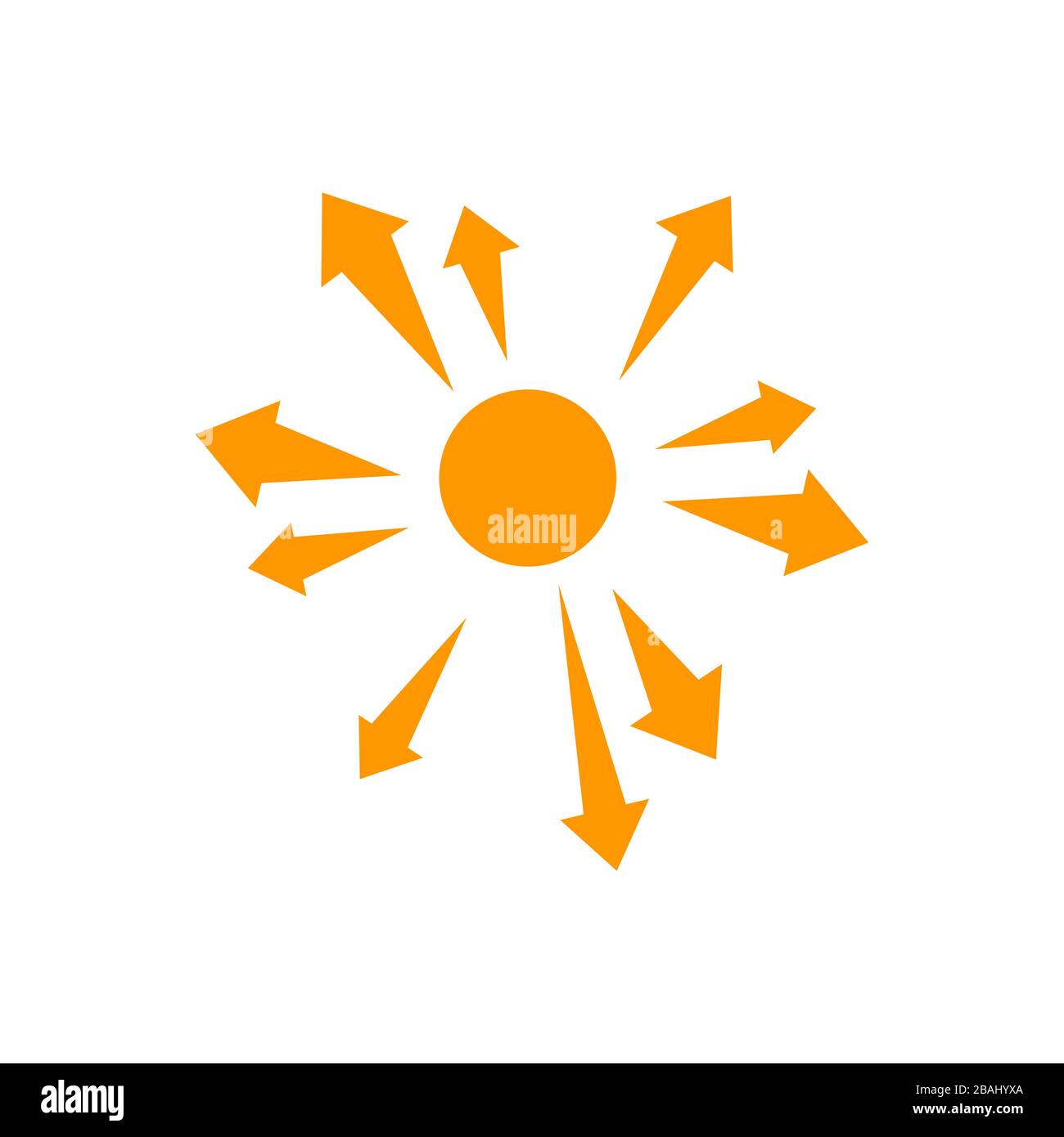 orange yellow Sun bright logo design vector icon illustration Stock Vector