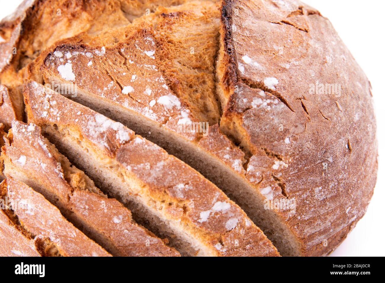 freshly bread isolated on white background Stock Photo - Alamy