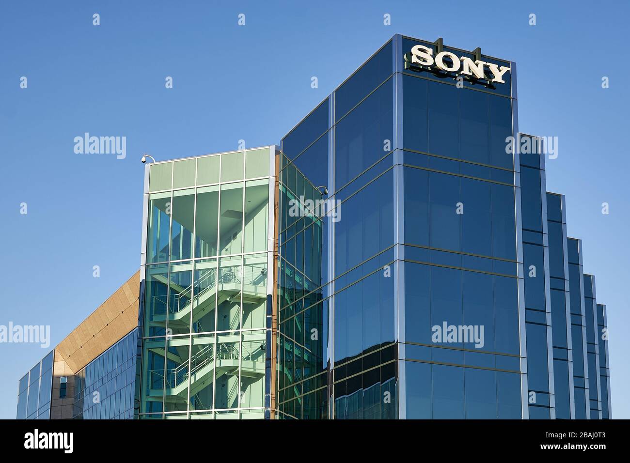 Sony Interactive Entertainment (SIE) Headquarters in San Mateo, California, seen on February 8, 2020. Stock Photo