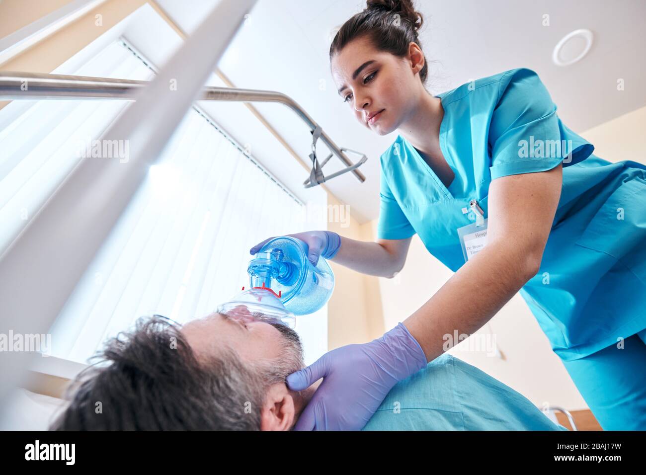 Scrubs and glove hires stock photography and images Alamy
