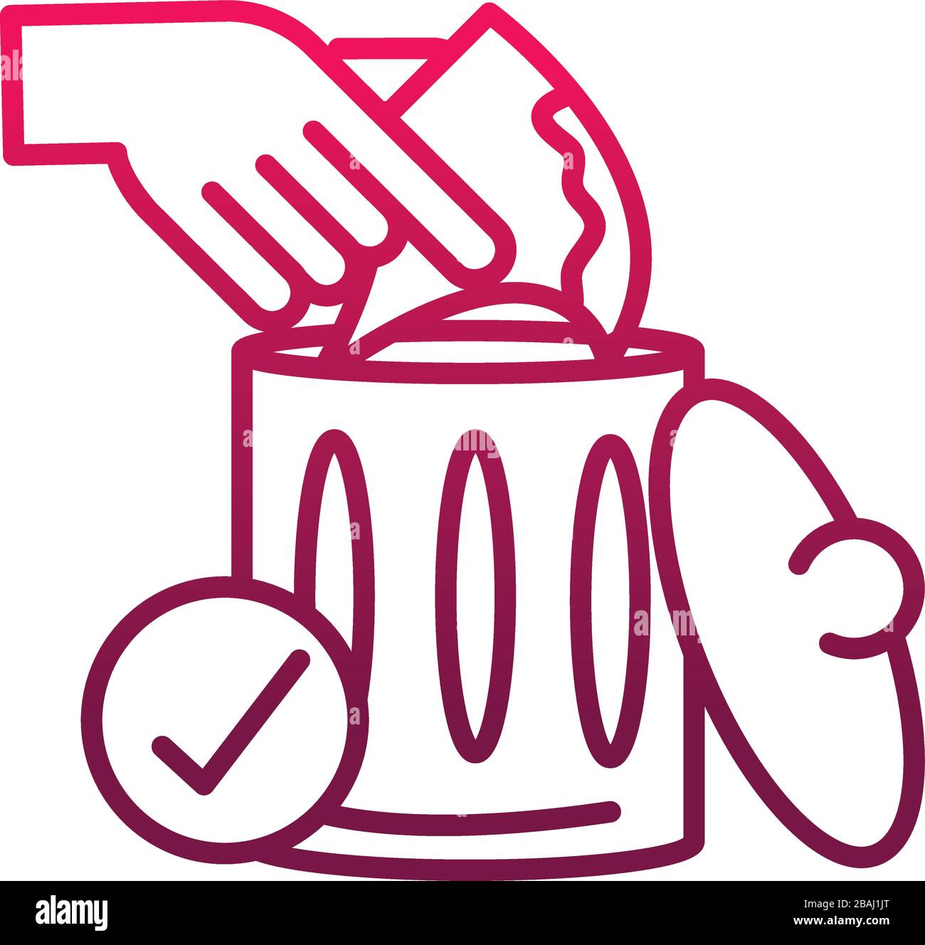 throw away the cleaning papers, prevent spread of covid19 vector