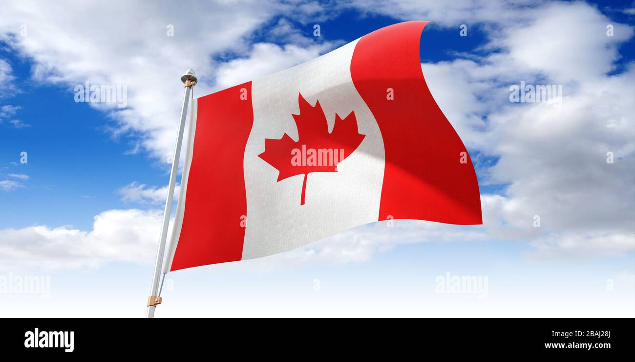 Canada waving flag realistic cloth hi-res stock photography and images ...
