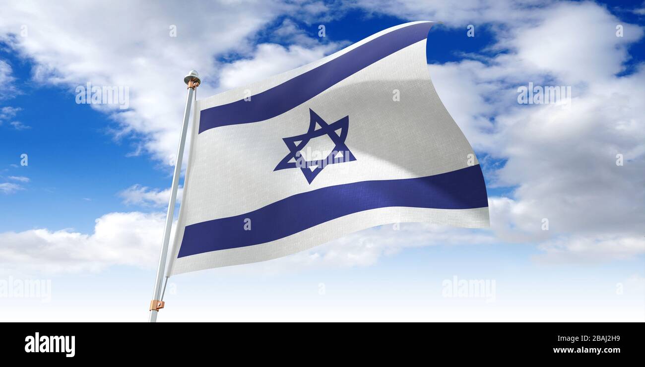 Israel - waving flag - 3D illustration Stock Photo - Alamy