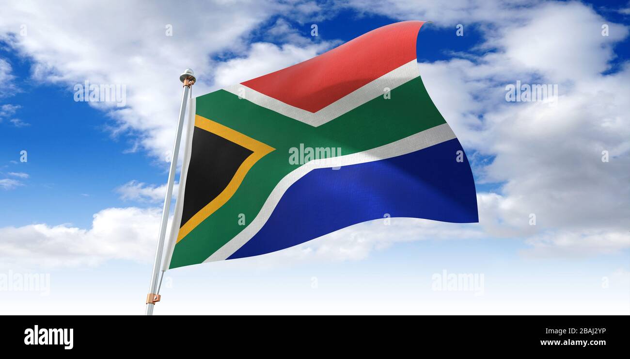 South africa waving flag hi-res stock photography and images - Alamy