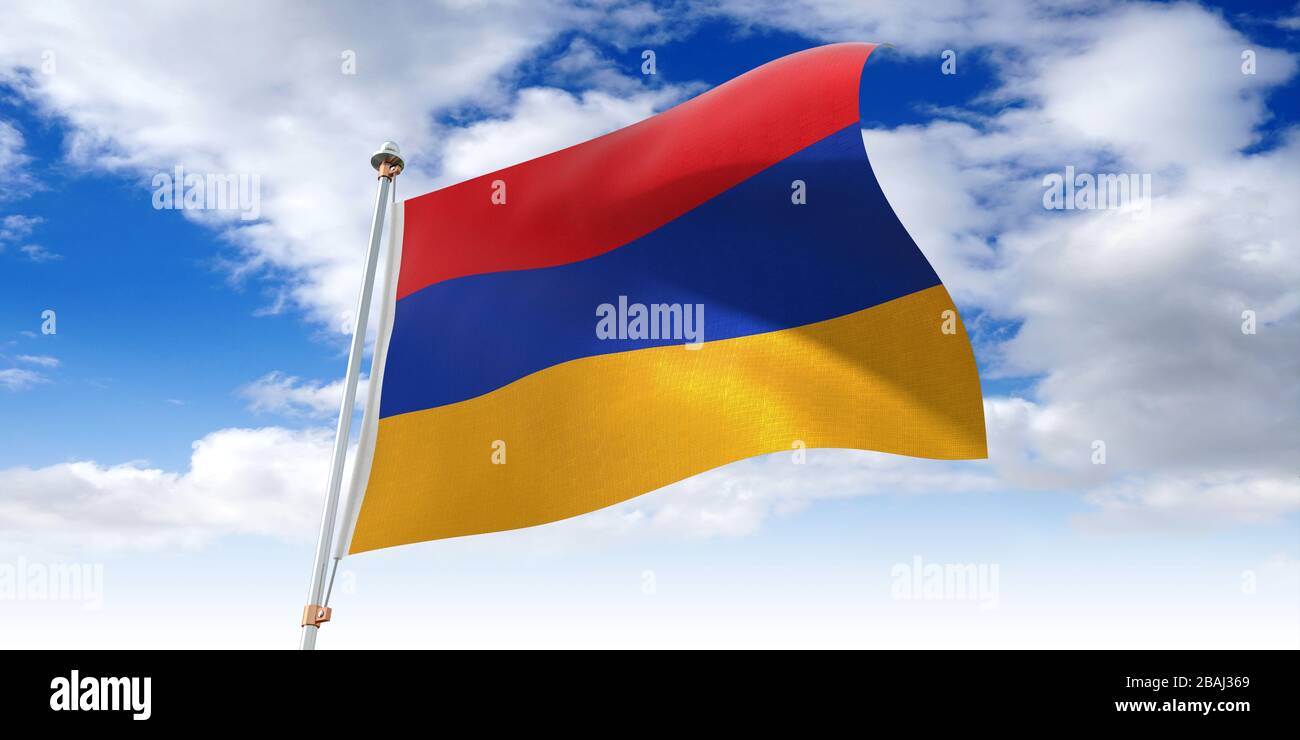 Armenia waving flag illustration hi-res stock photography and images ...