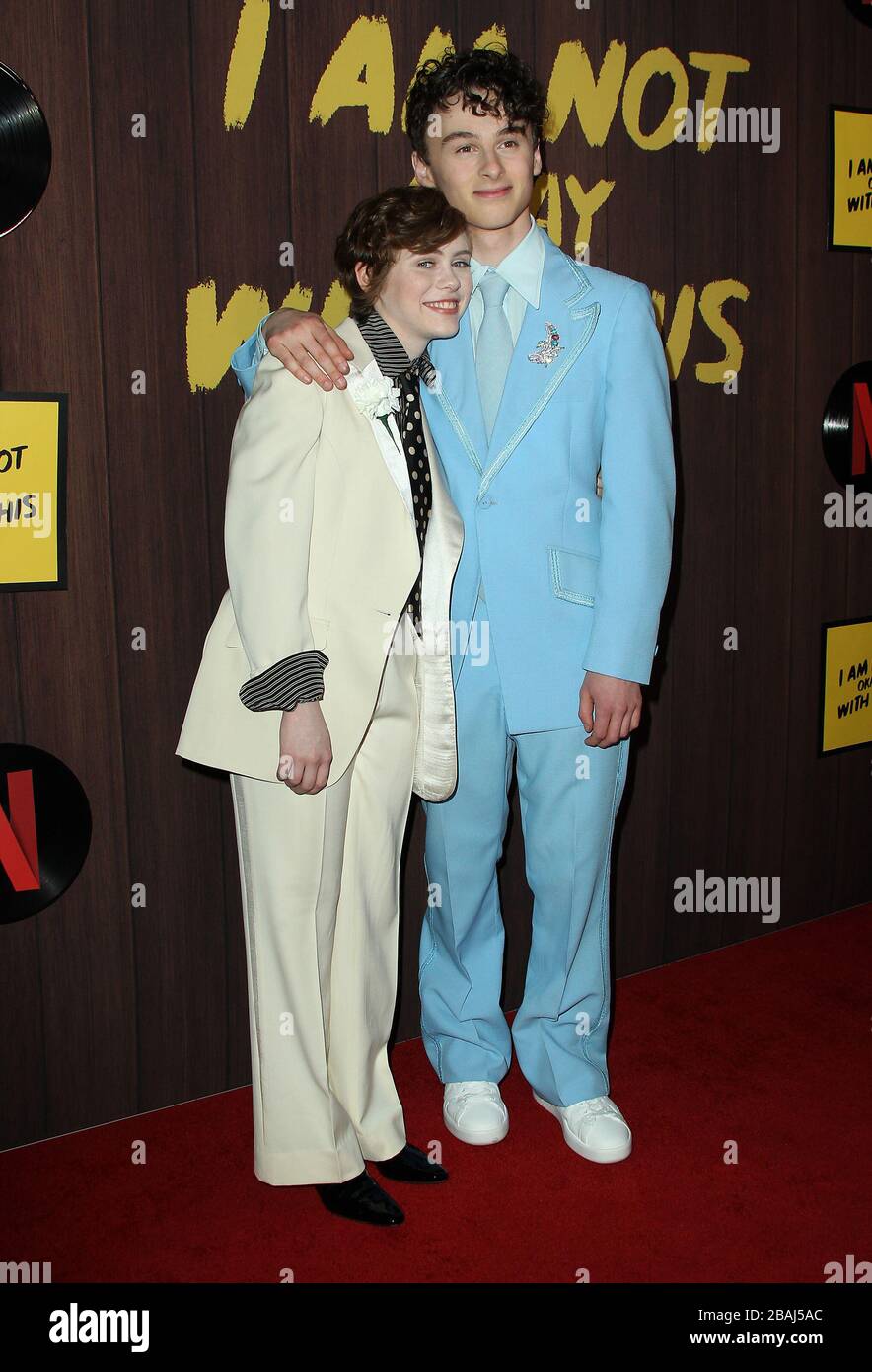 Netflix S I Am Not Okay With This Premiere Held At The London West Hollywood In Los Angeles California Featuring Sophia Lillis Wyatt Oleff Where Los Angeles California United States When 26 Feb