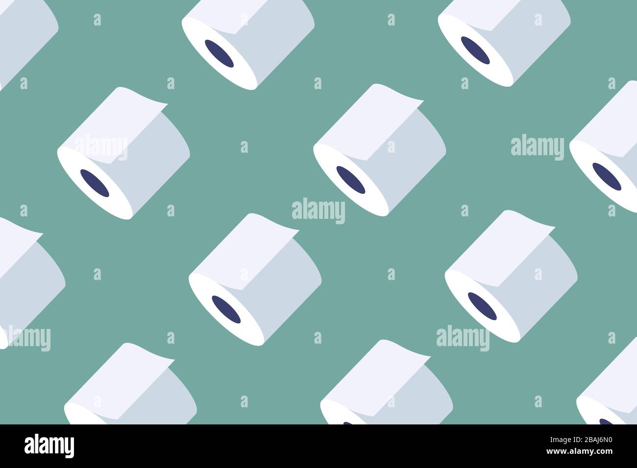 illustration of set of white toilet paper roll Stock Photo