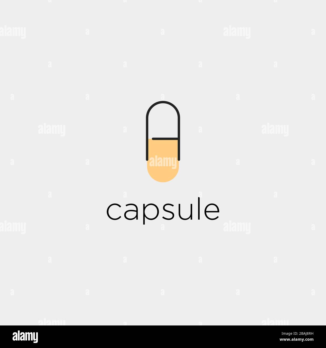 letter aa capsule logo template vector design illustration Stock Vector