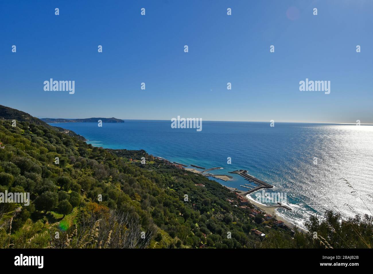 Panoramic view of the Cilento coast in the Campania region, Italy Stock ...