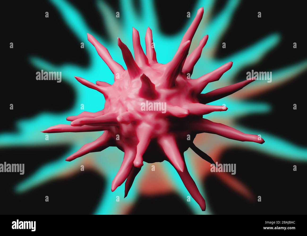 Bacteria, virus, cell 3d Rendering for background Stock Photo - Alamy
