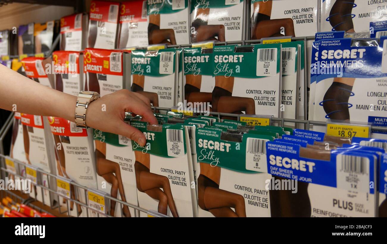 Woman buying Secret control panty inside Walmart store Stock Photo - Alamy