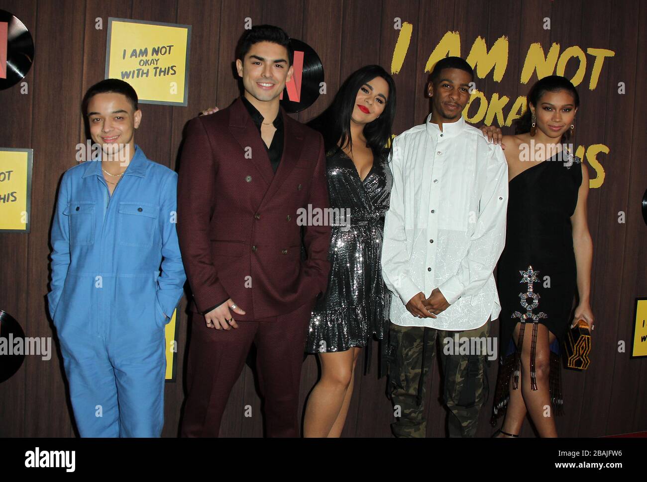 Netflix S I Am Not Okay With This Premiere Held At The London West Hollywood In Los Angeles California Featuring Jason Genao Diego Tinoco Jessica Marie Garcia Brett Gray Sierra Capri Where Los