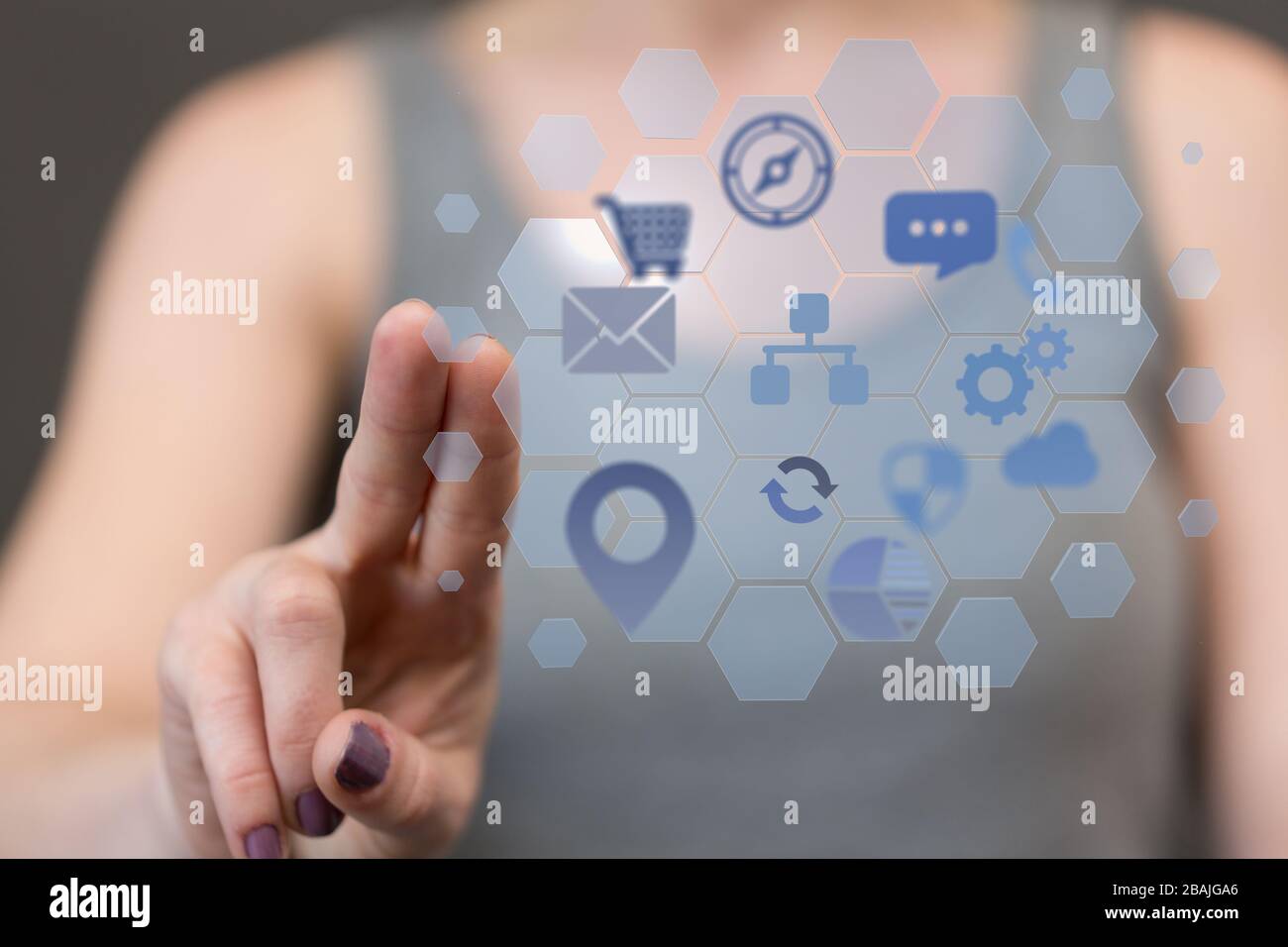 Protect Cloud Information Data Concept. Stock Photo