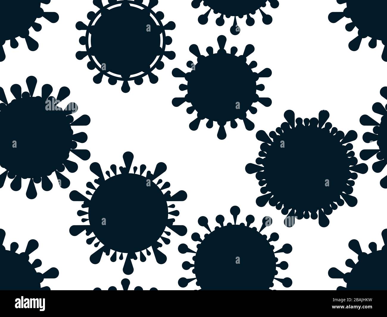 Coronavirus disease COVID-19. Virus cell seamless pattern. 2019-nCoV ...