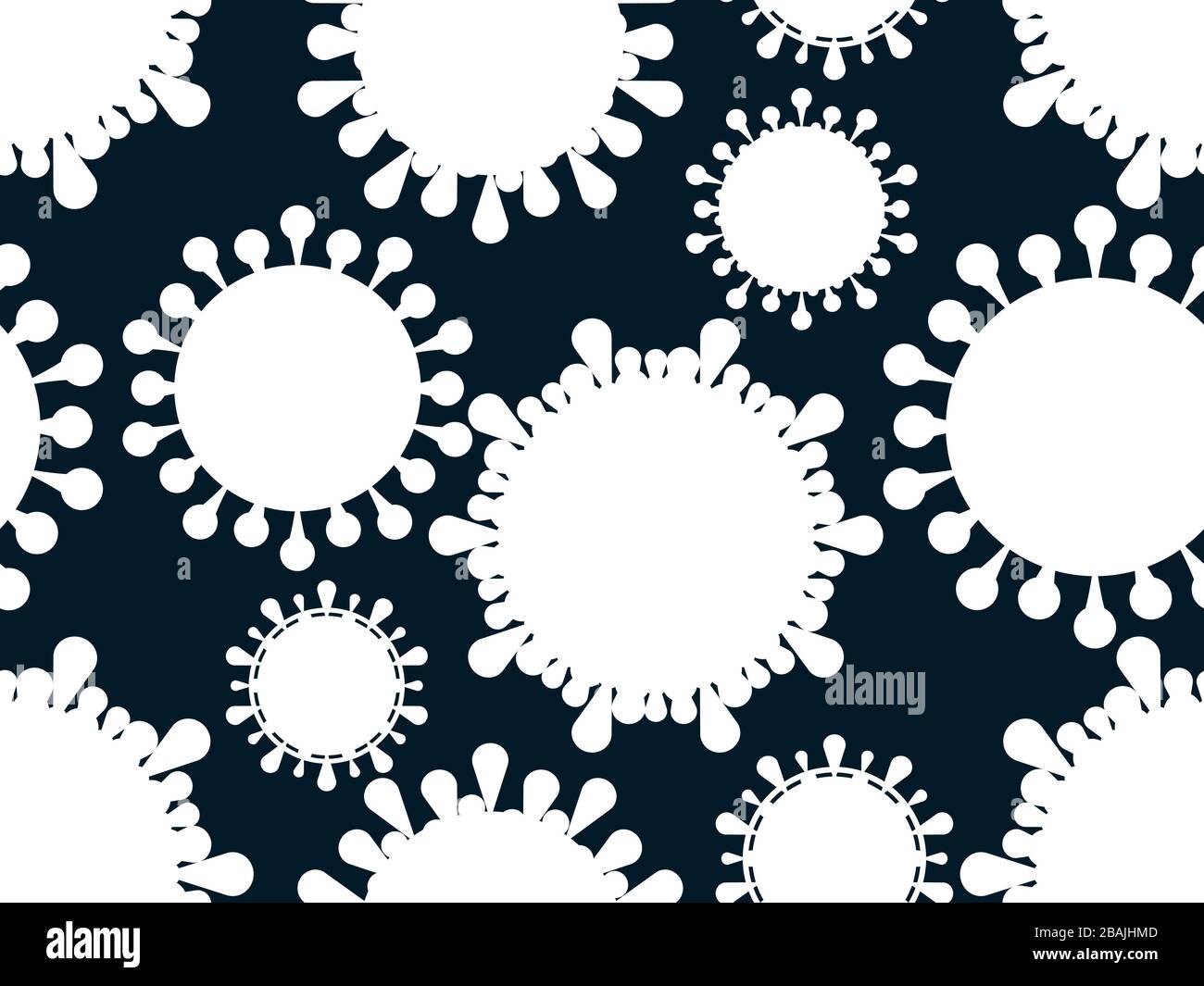Coronavirus disease COVID-19. Virus cell seamless pattern. 2019-nCoV ...
