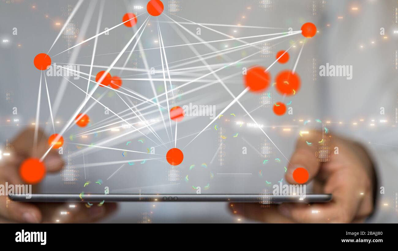 Business and communications group digital Stock Photo