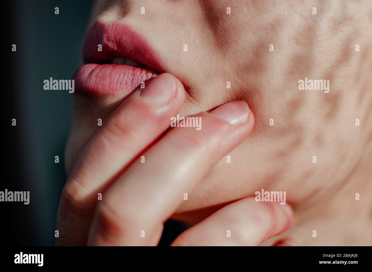 Lips Bodypart woman Stock Photo