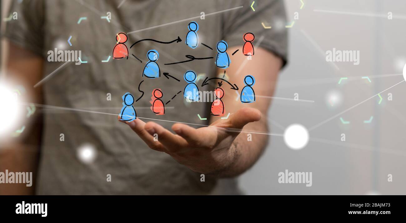 A Unity group and teamwork concept Stock Photo