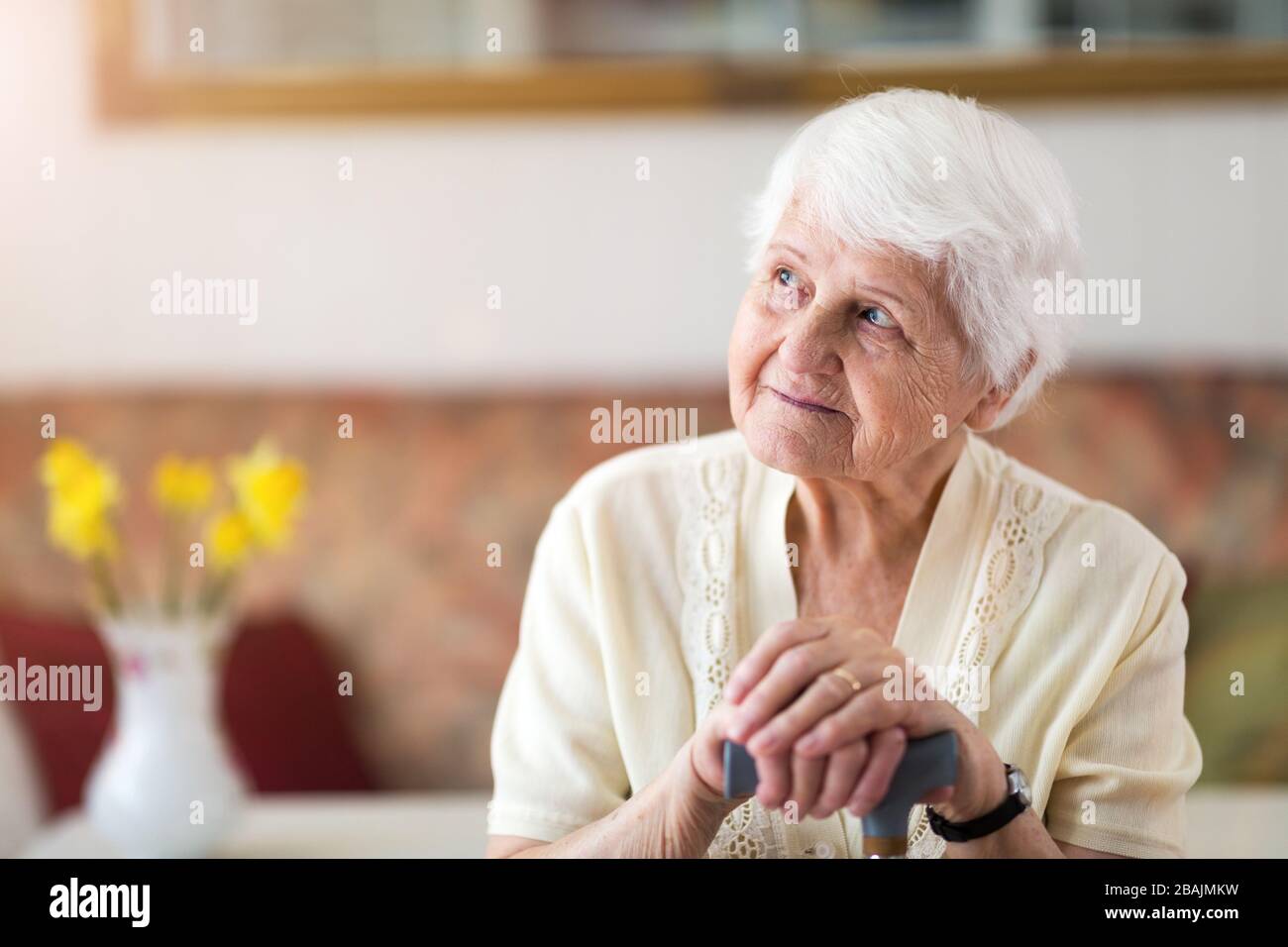 Portrait of an elderly woman Stock Photo