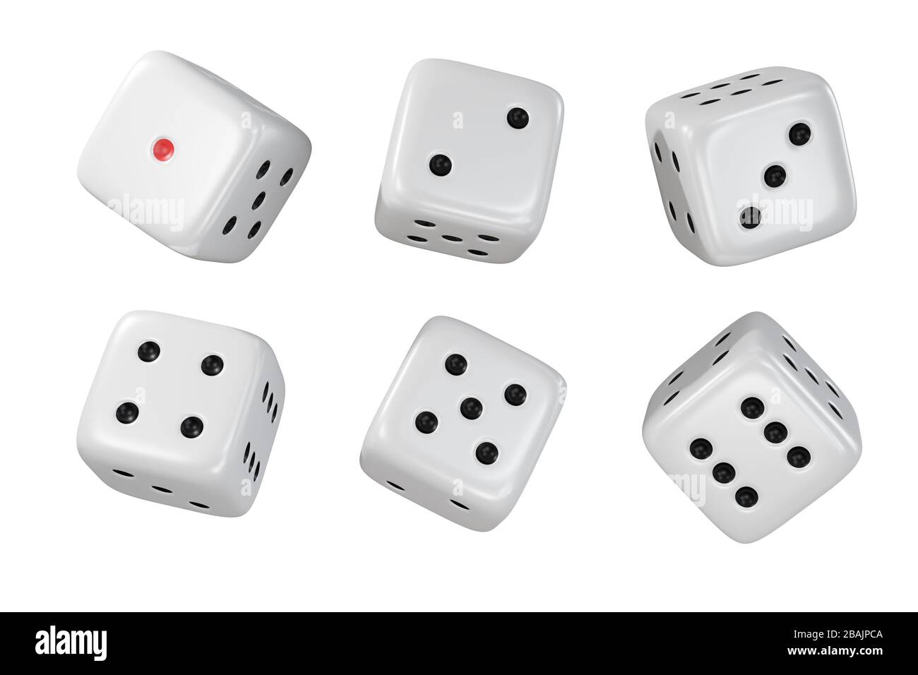Set of 3D dice isolated on white background Stock Photo Alamy