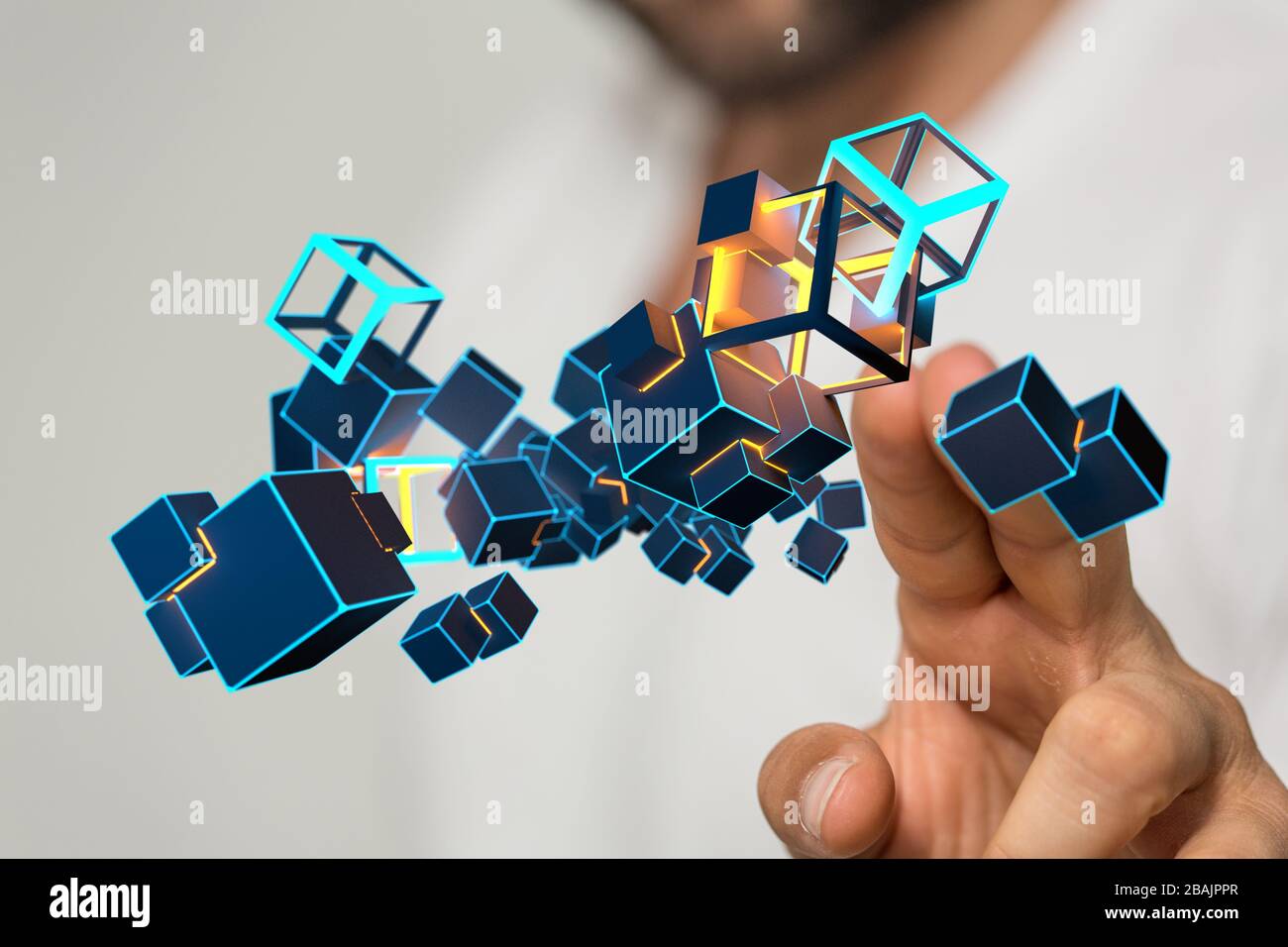 A Cloud storage and Computing concept. Stock Photo