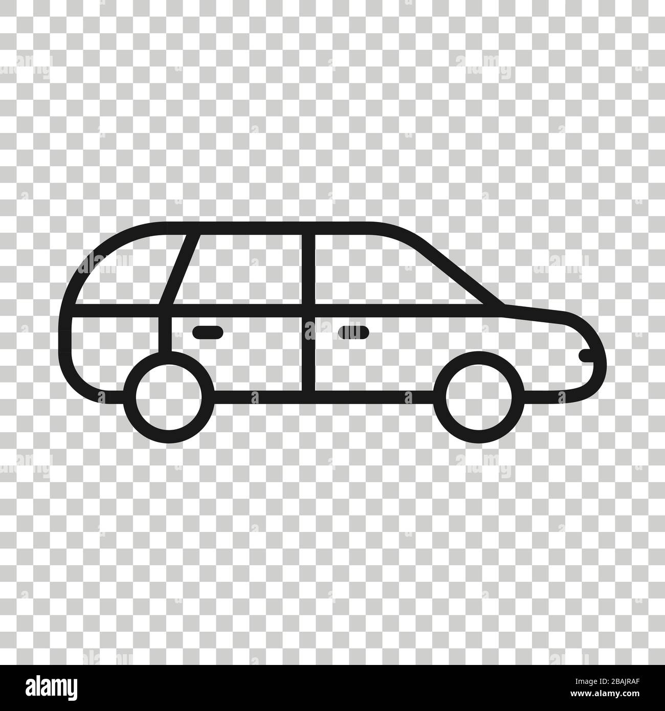 Car icon in flat style. Automobile vehicle vector illustration on white ...