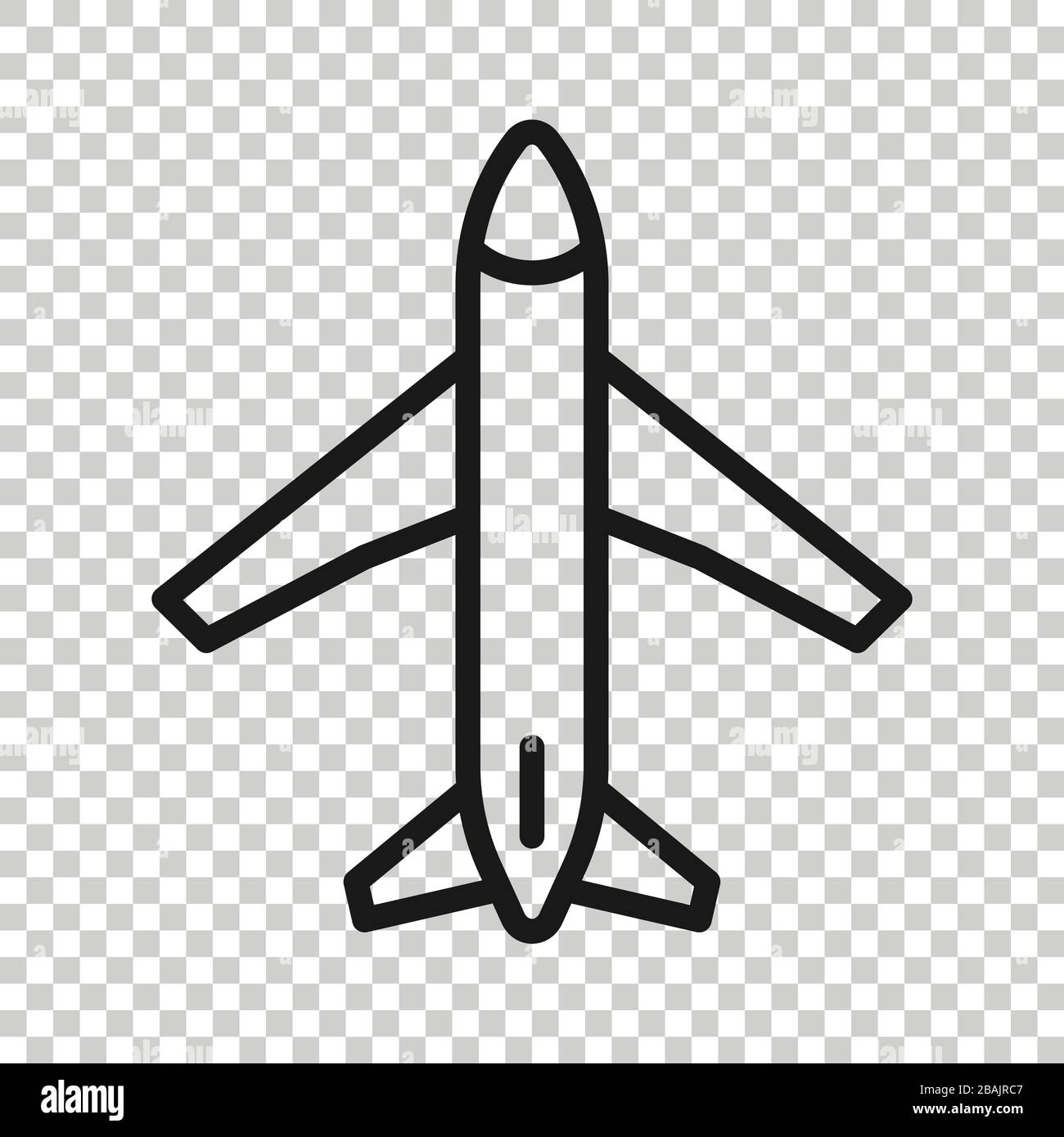 Plane icon in flat style. Airplane vector illustration on white ...
