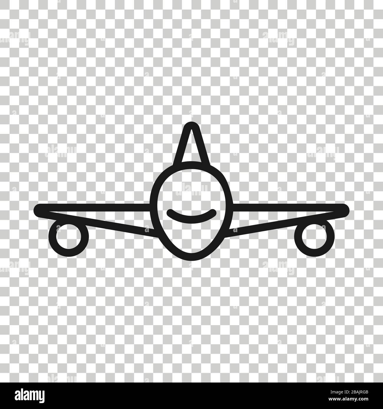 Plane icon in flat style. Airplane vector illustration on white ...