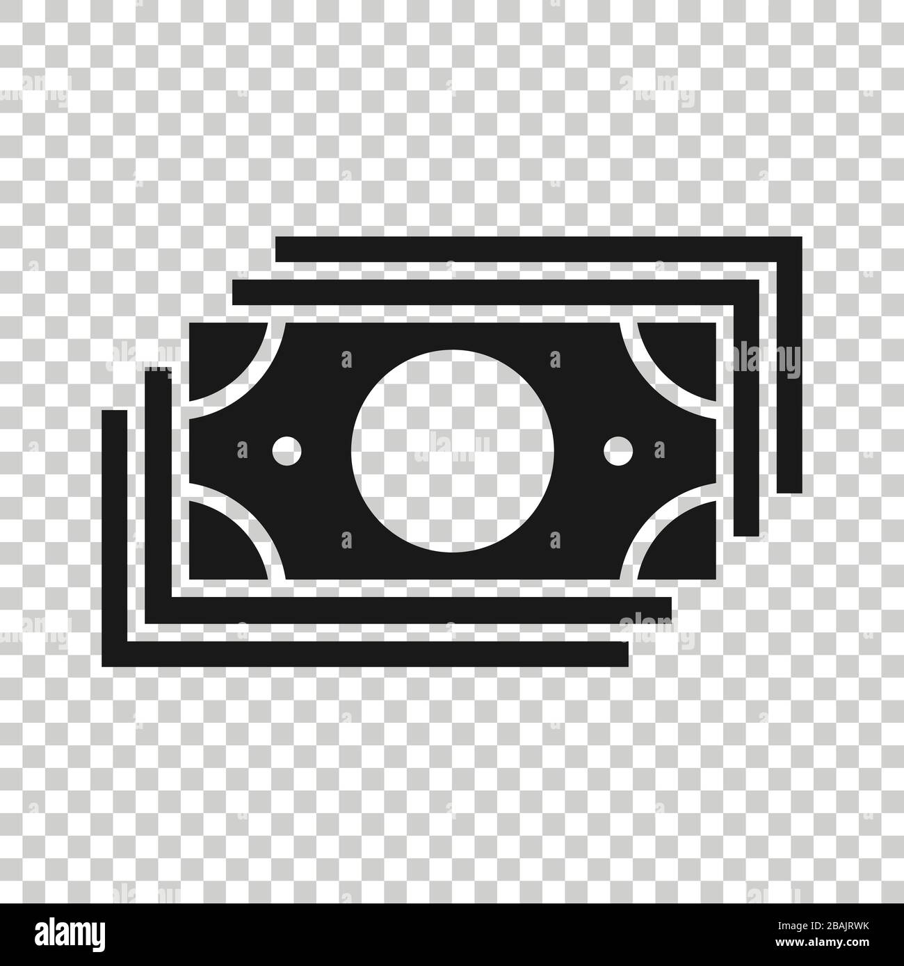 Money stack icon in flat style. Exchange cash vector illustration on ...