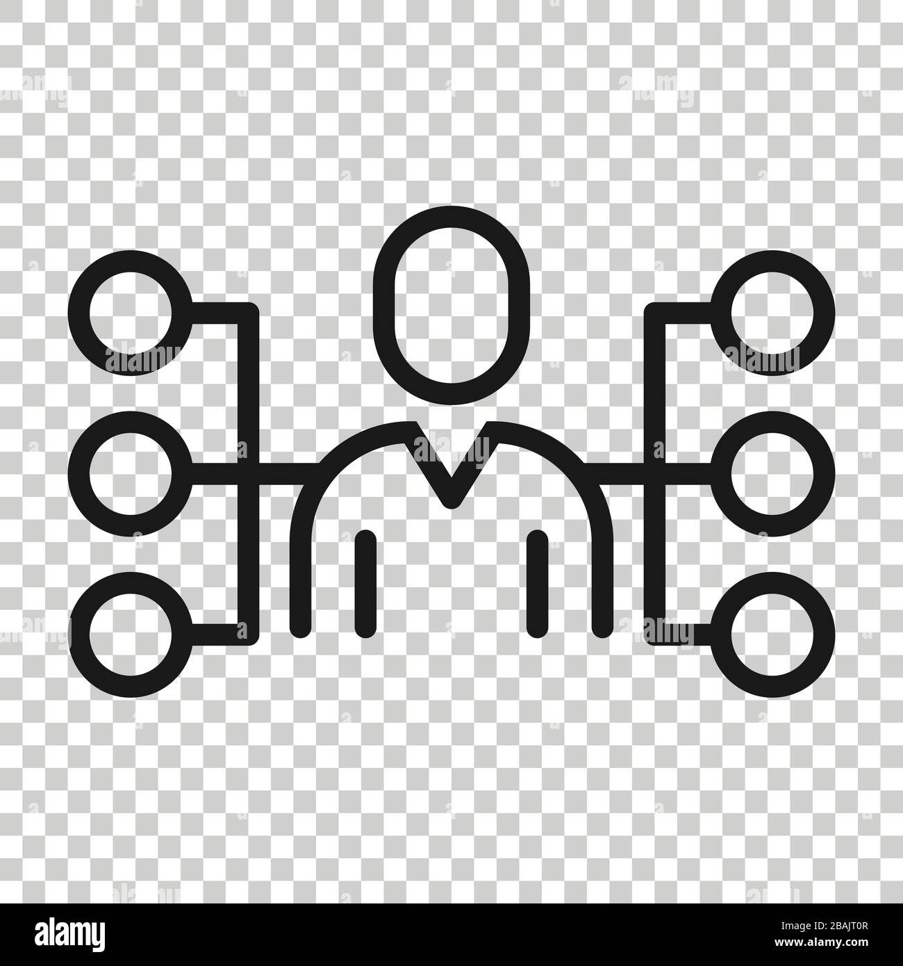 Corporate organization chart with business people vector icon in flat ...
