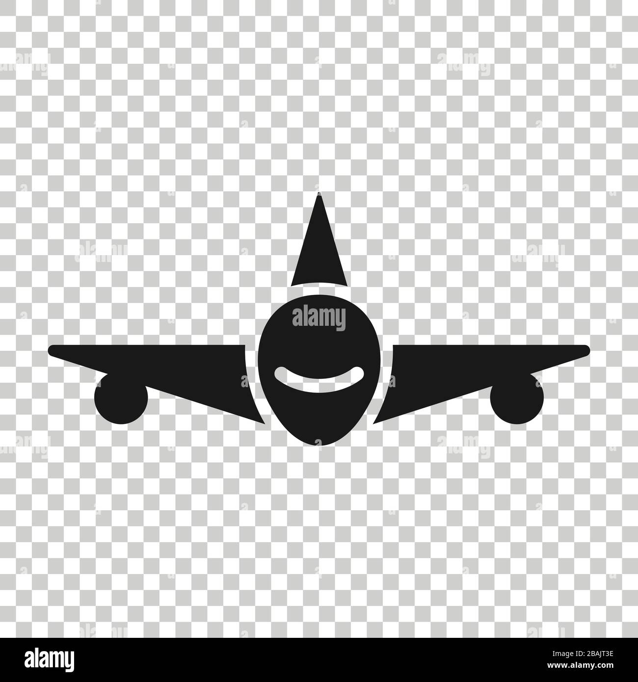 Plane icon in flat style. Airplane vector illustration on white ...