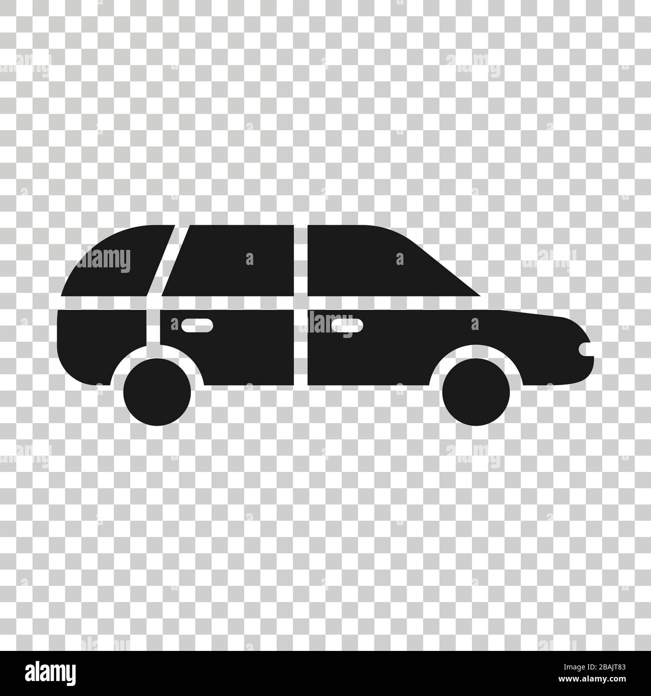 Car icon in flat style. Automobile vehicle vector illustration on white ...