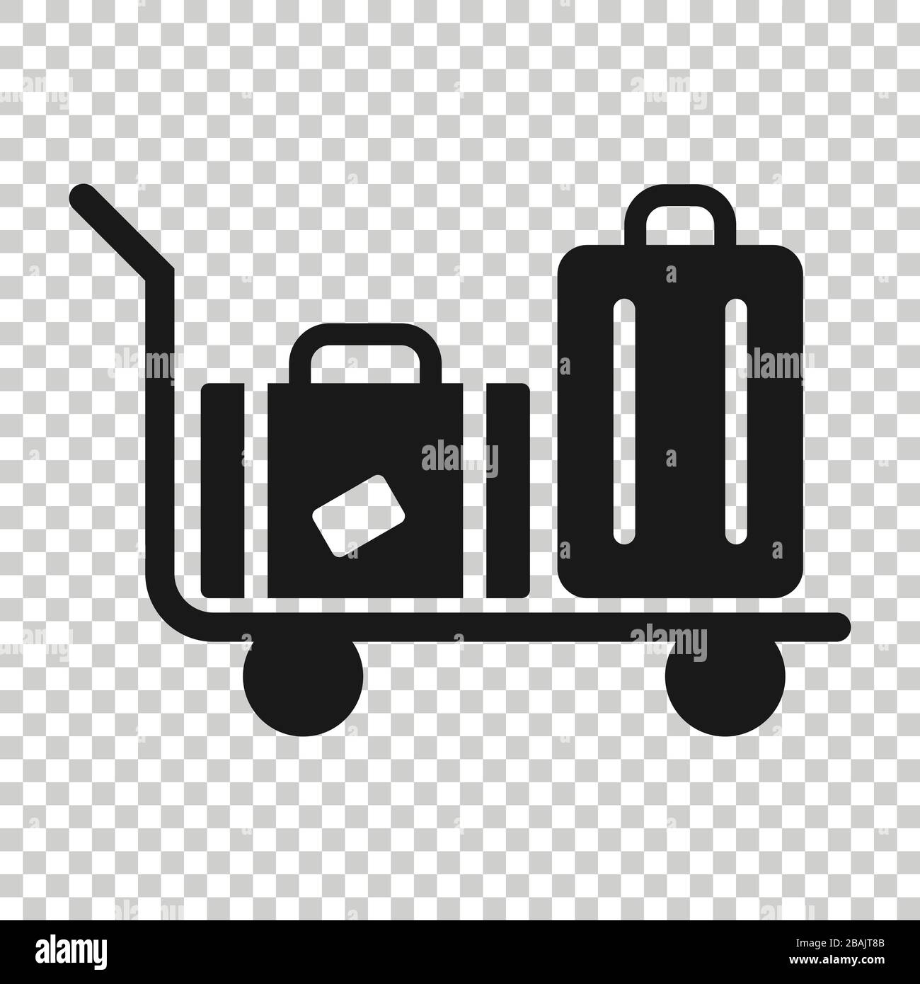 Travel bag icon in flat style. Luggage vector illustration on white ...