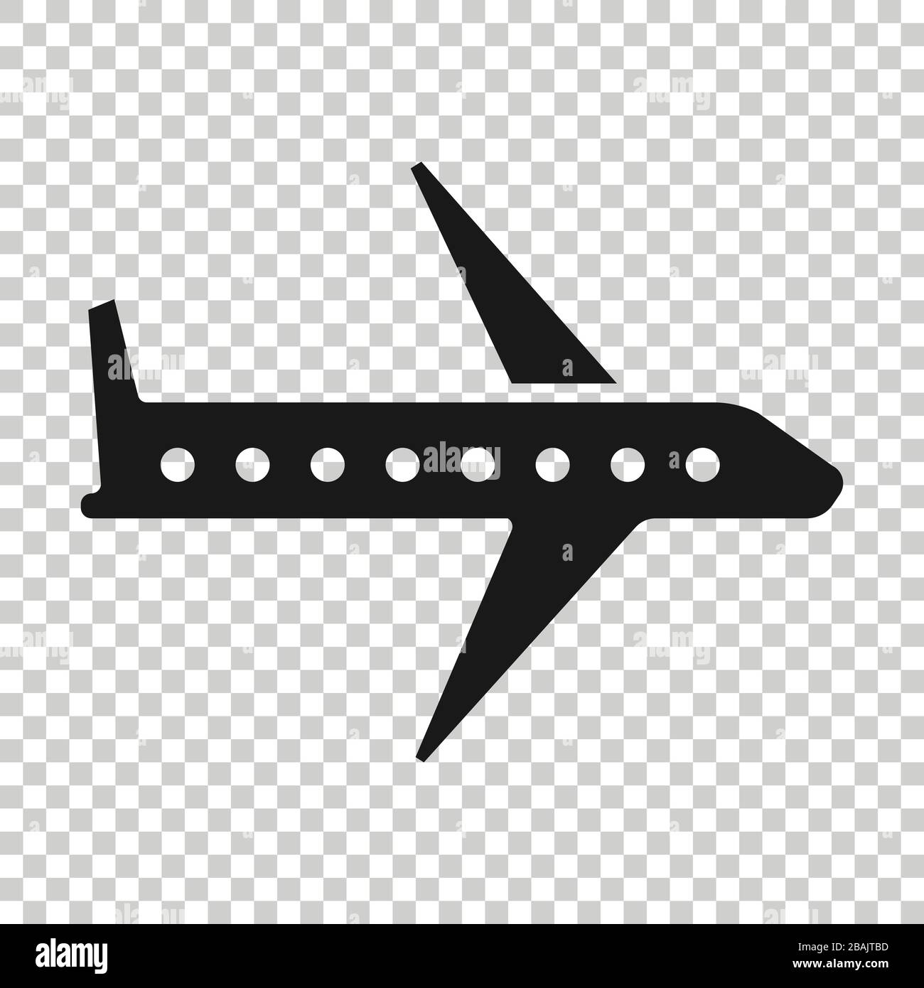 Plane icon in flat style. Airplane vector illustration on white ...