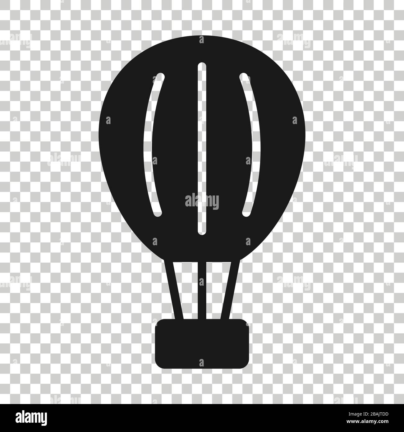 Air balloon icon in flat style. Aerostat vector illustration on white ...