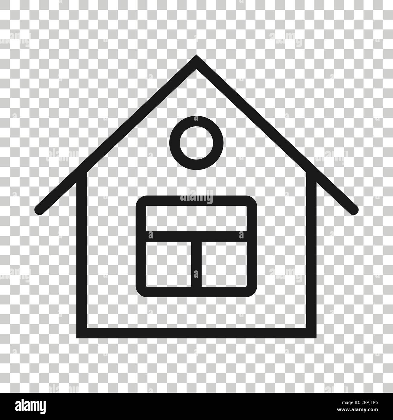 Building icon in flat style. Home vector illustration on white isolated ...